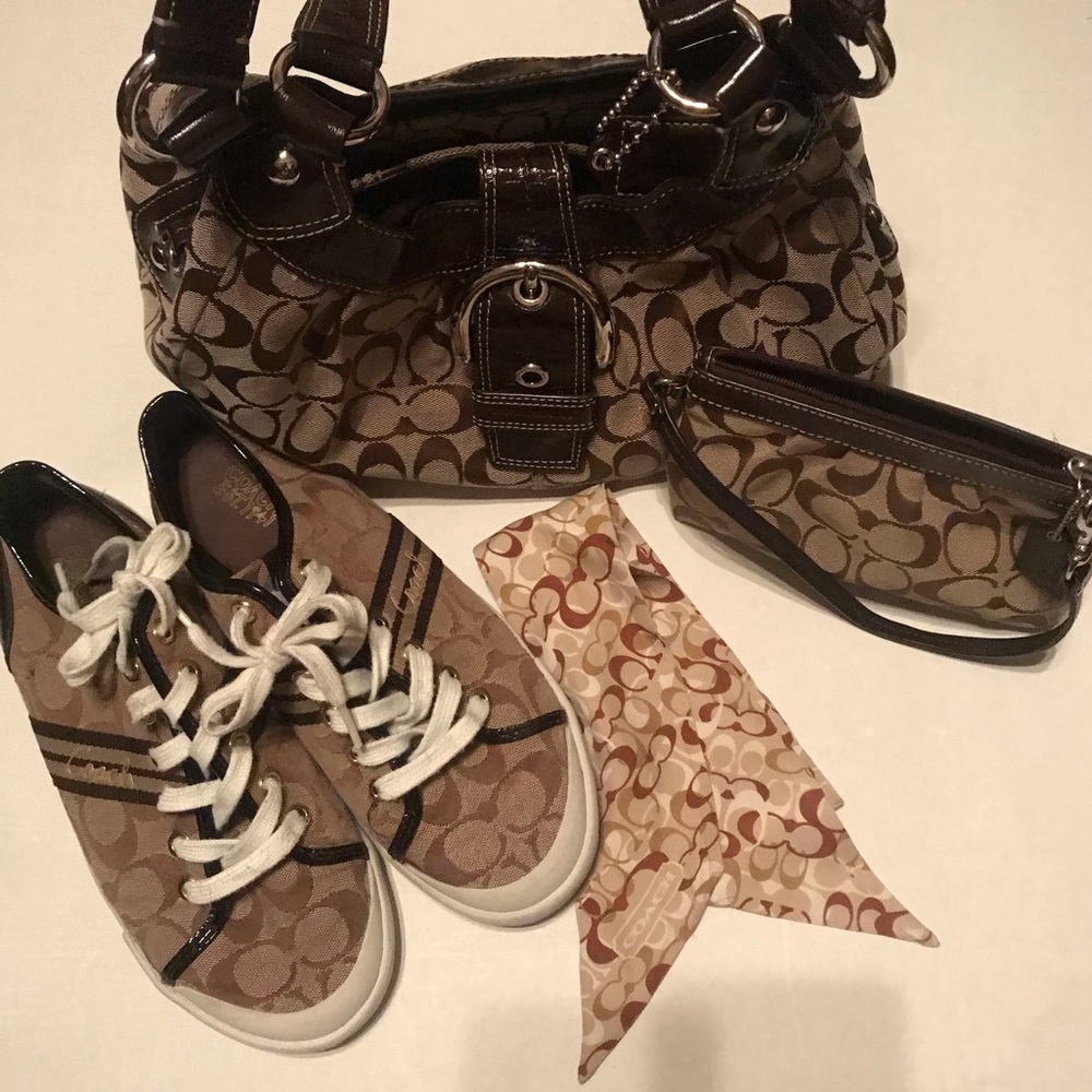 Sneakers Purse Scarf Wristlet